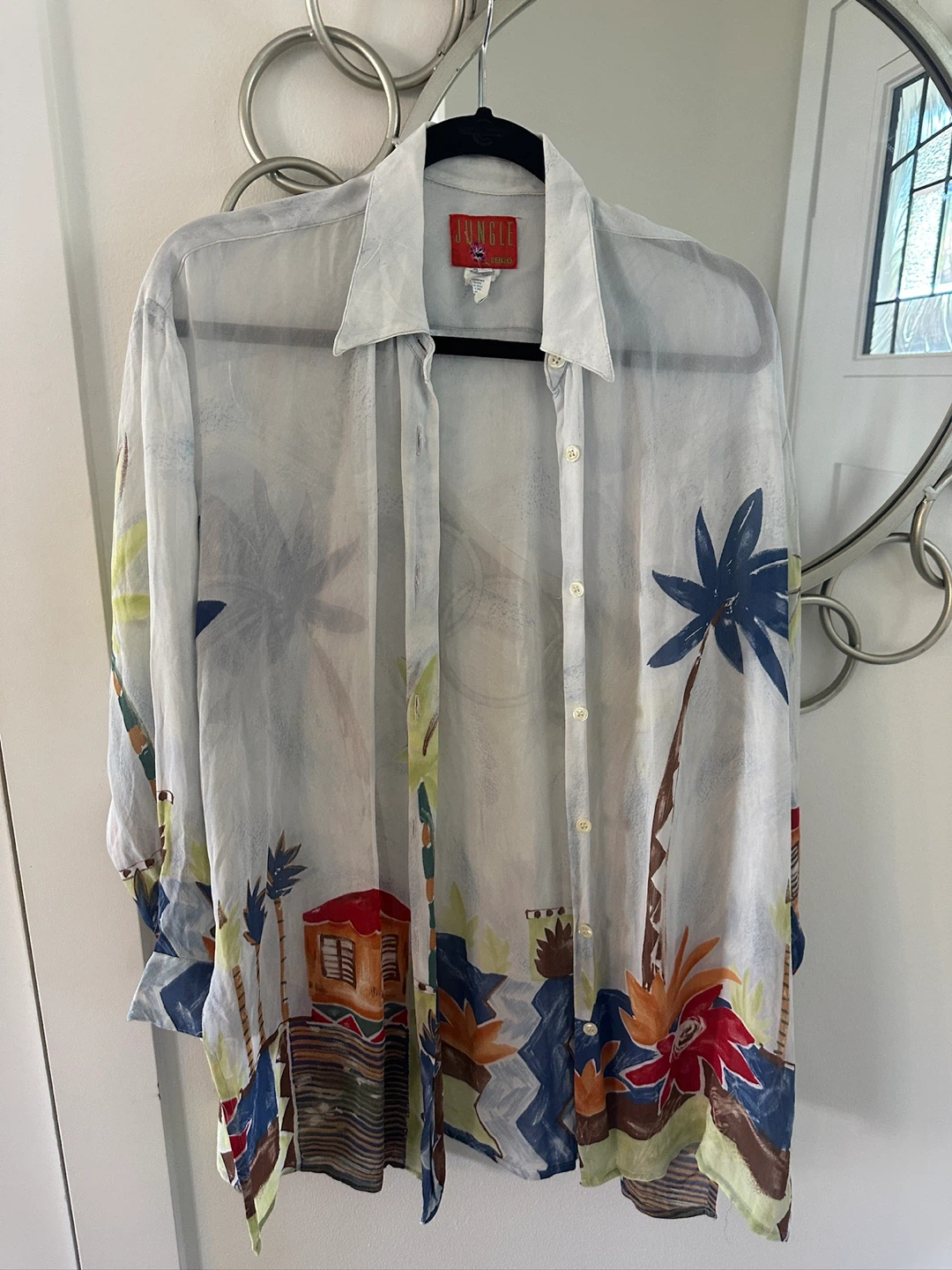 Vintage Kenzo Jungle Printed Viscose Shirt