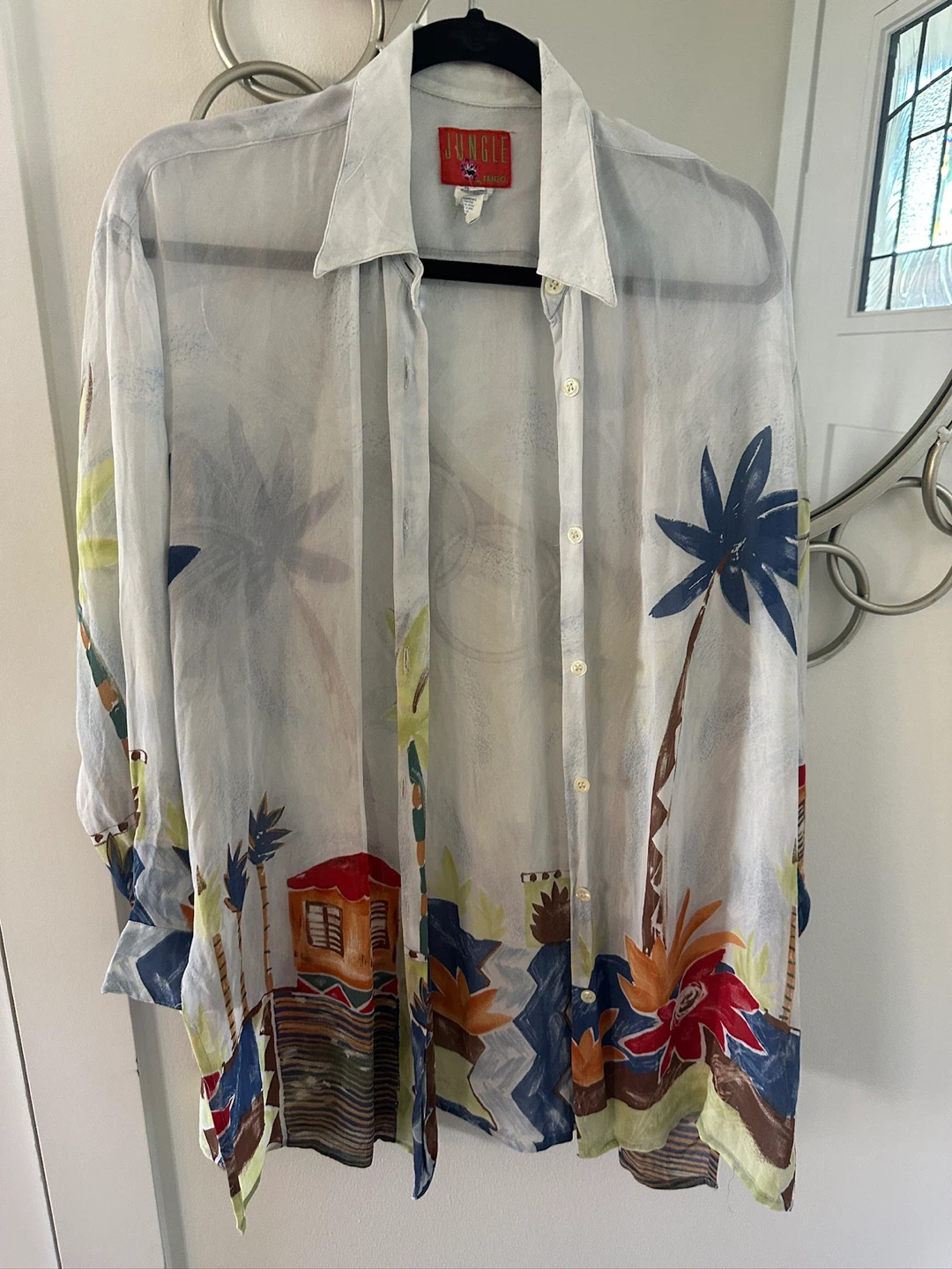 Vintage Kenzo Jungle Printed Viscose Shirt - photo 2