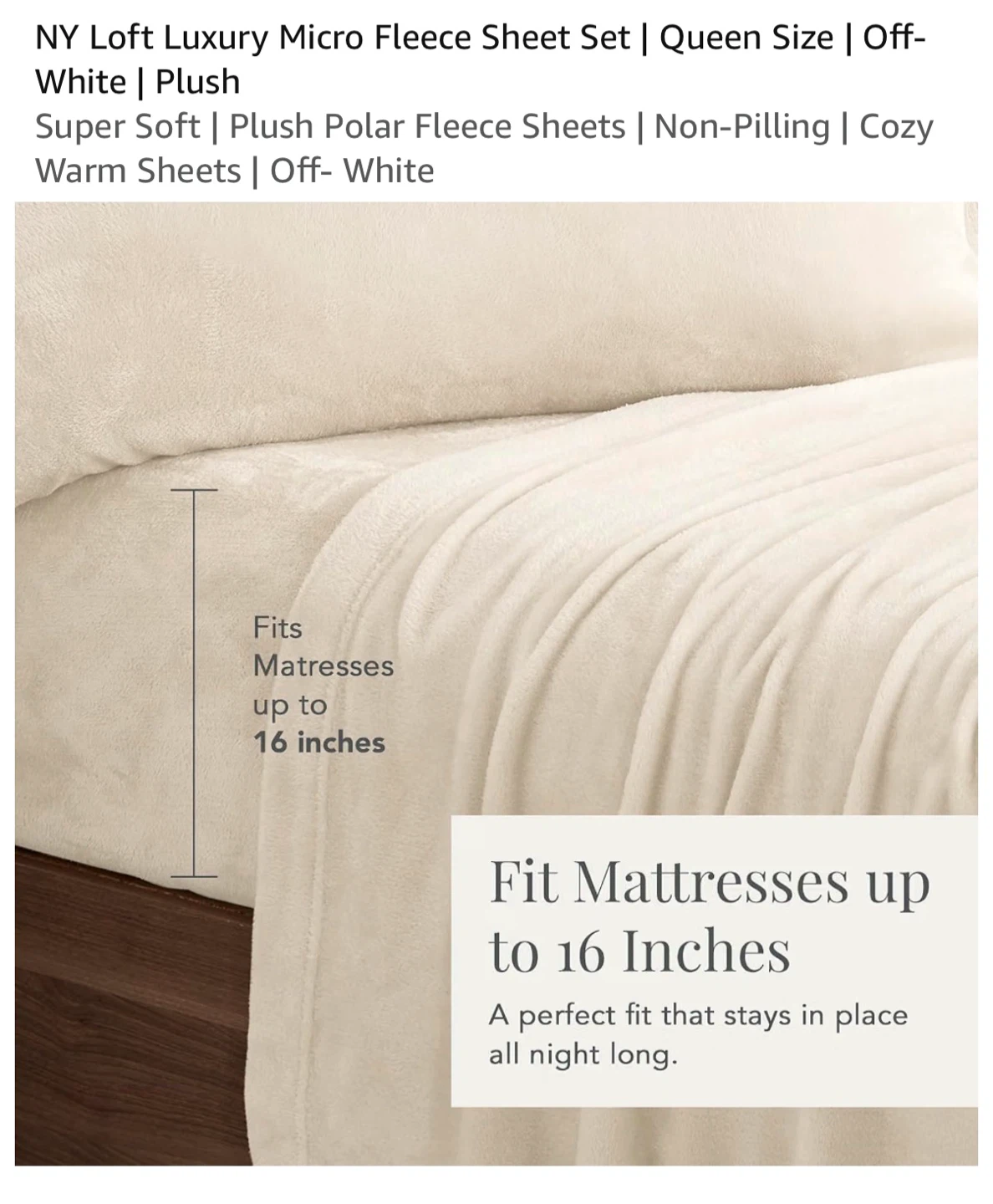 NY Loft Queen Size Micro Fleece Sheet Set - photo 2