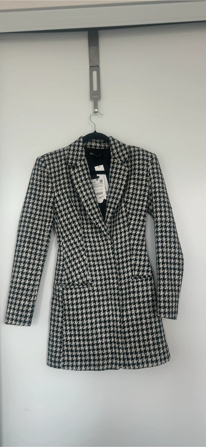 Zara Houndstooth Blazer - Size XS