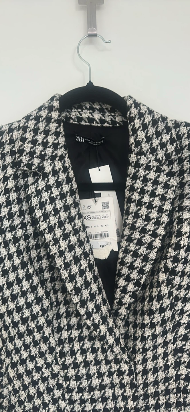 Zara Houndstooth Blazer - Size XS - photo 3