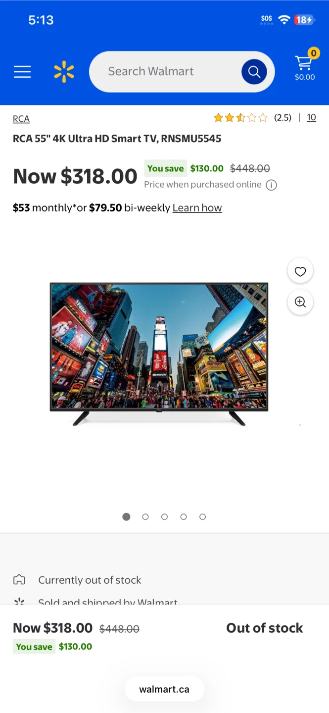 RCA 55’ TV
