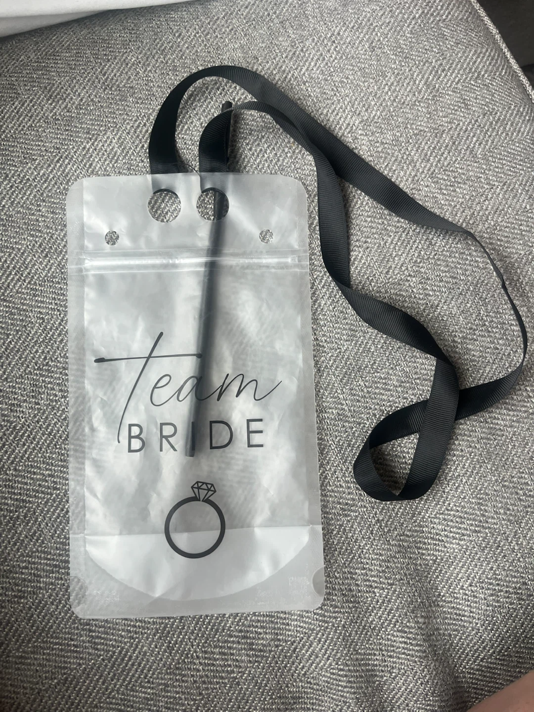 Bachelorette Team Bride Pouch with Lanyard