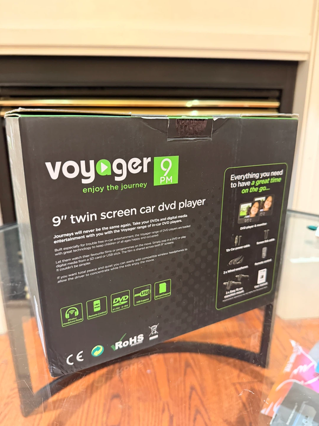 NEW Voyager 9” Dual Screen Portable Car DVD Player - photo 2