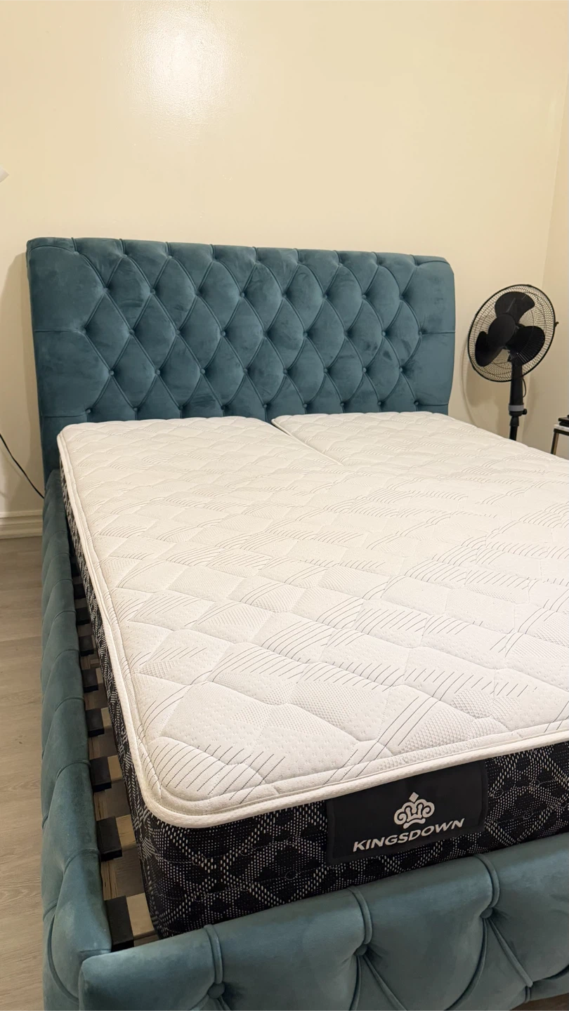 Kingsdown Mattress and Tufted Bed Frame