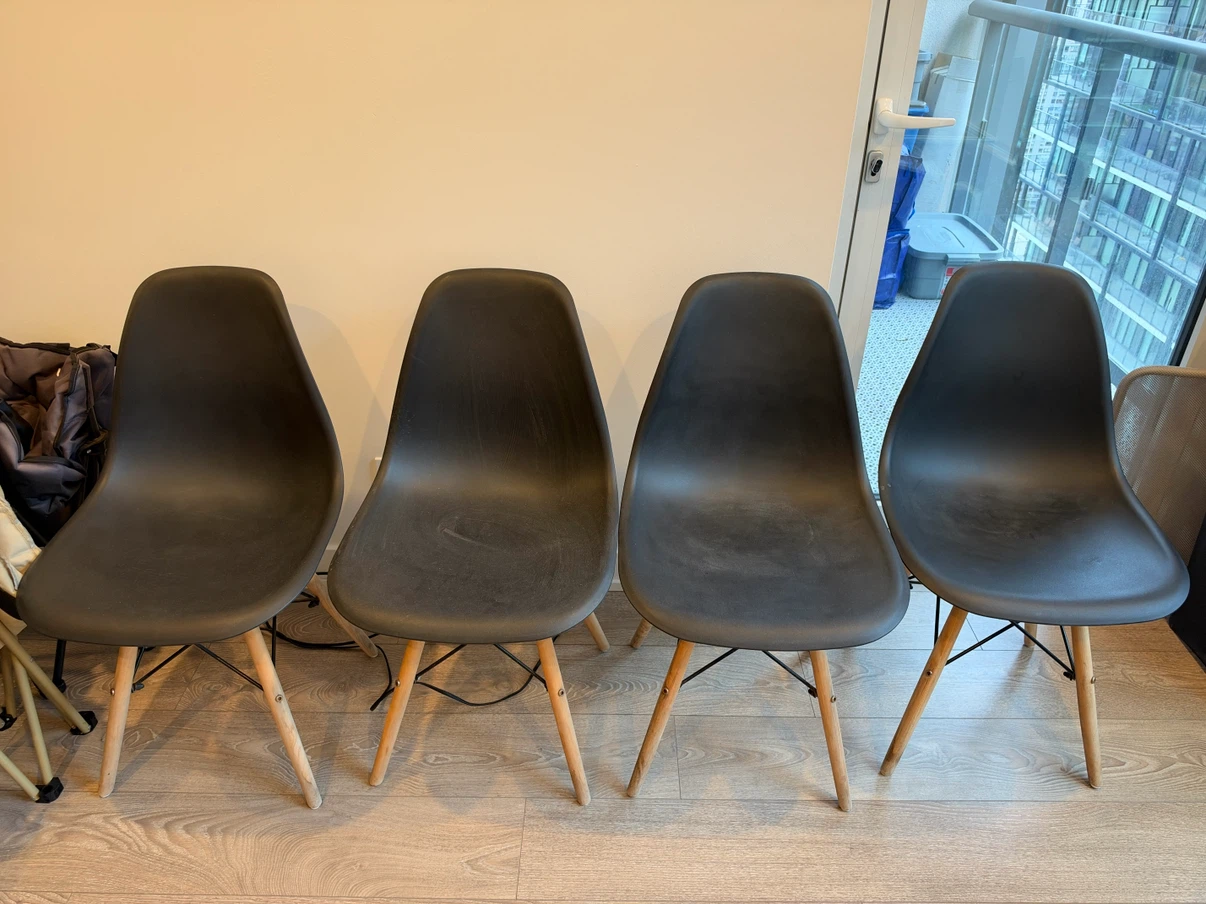 Inspirer Studio Set of 4 Black Dining Chairs
