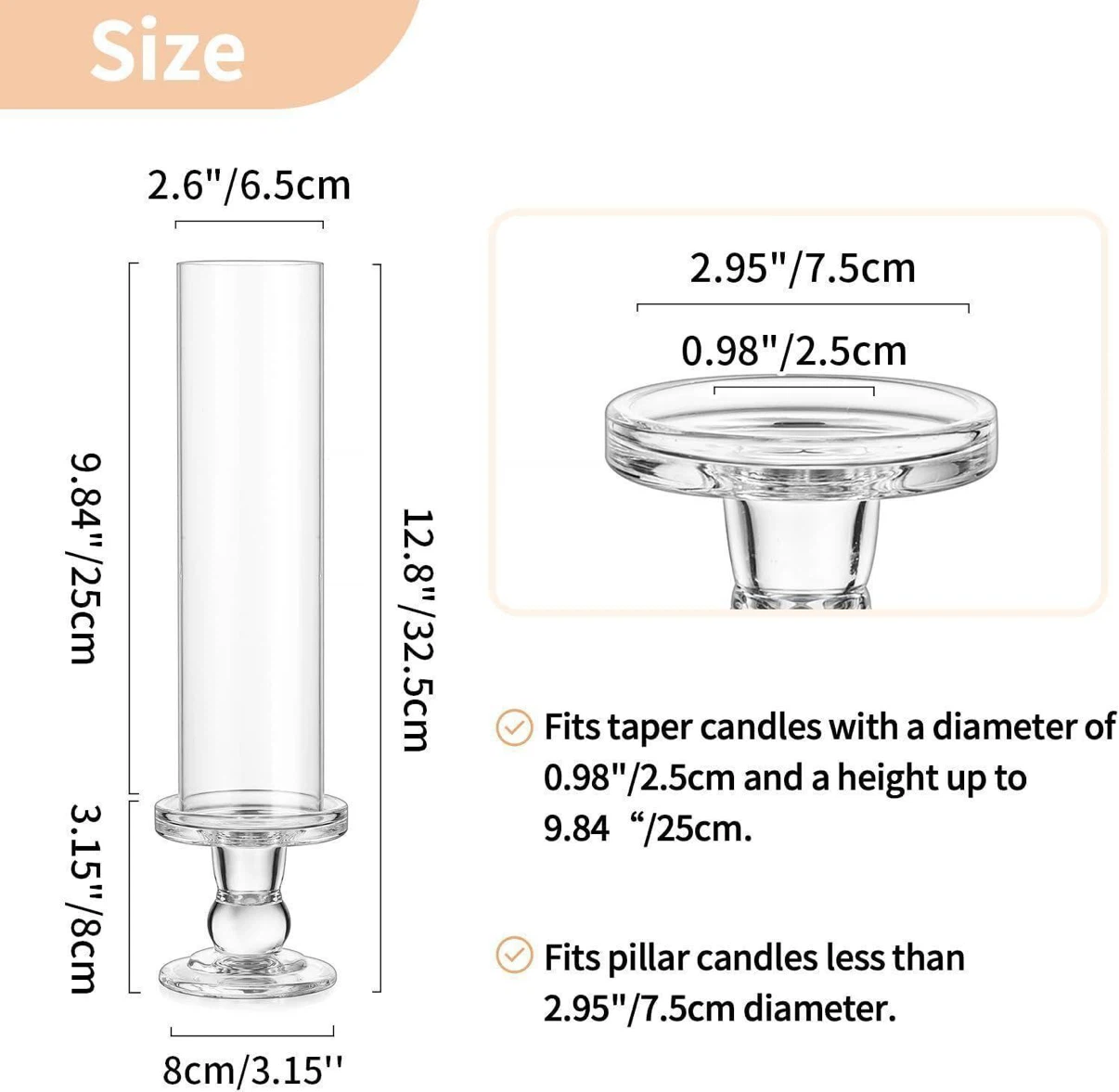 6 Pcs Hurricane Candle Holder - photo 2