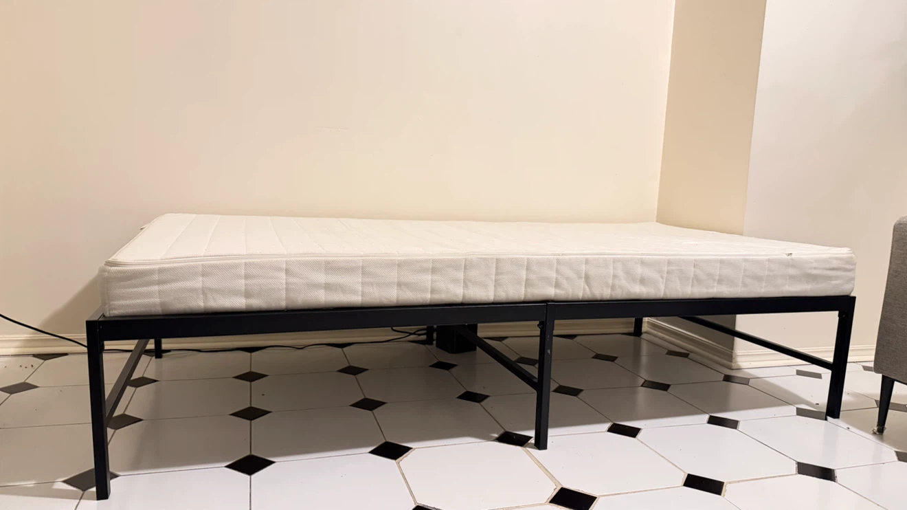 Single Metal Bed Frame and Mattress - photo 5