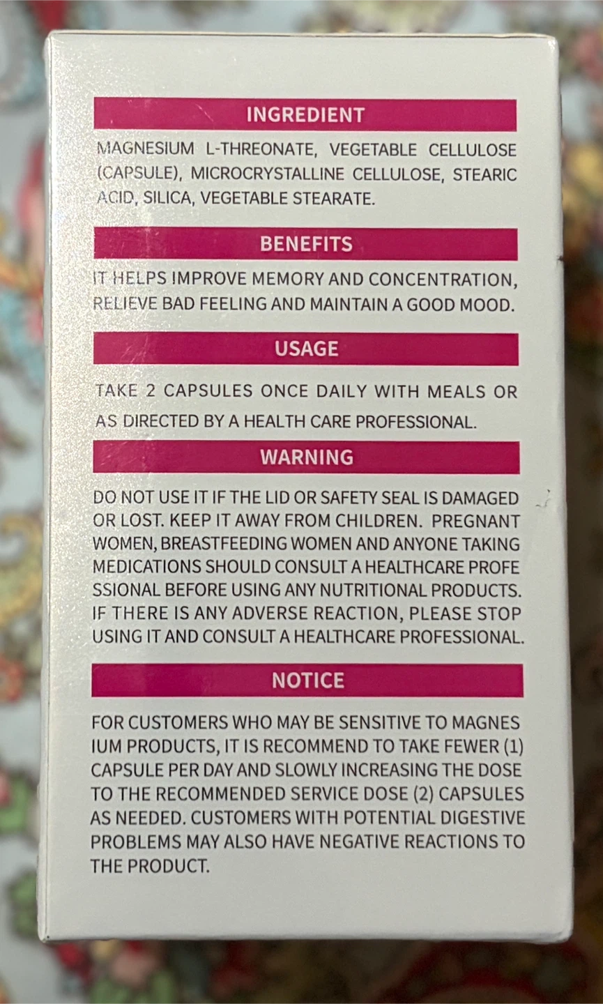 Anytalk Magnesium L-Threonate 90 Capsules - photo 2