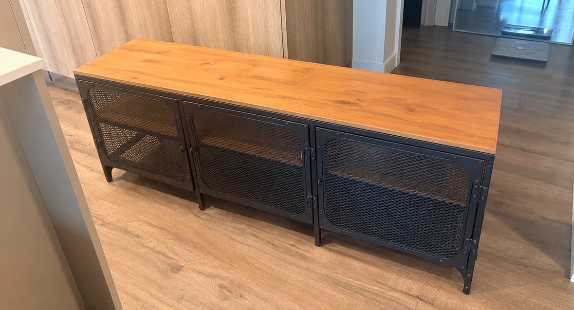 IKEA FJÄLLBO TV Stand – Black & Wood