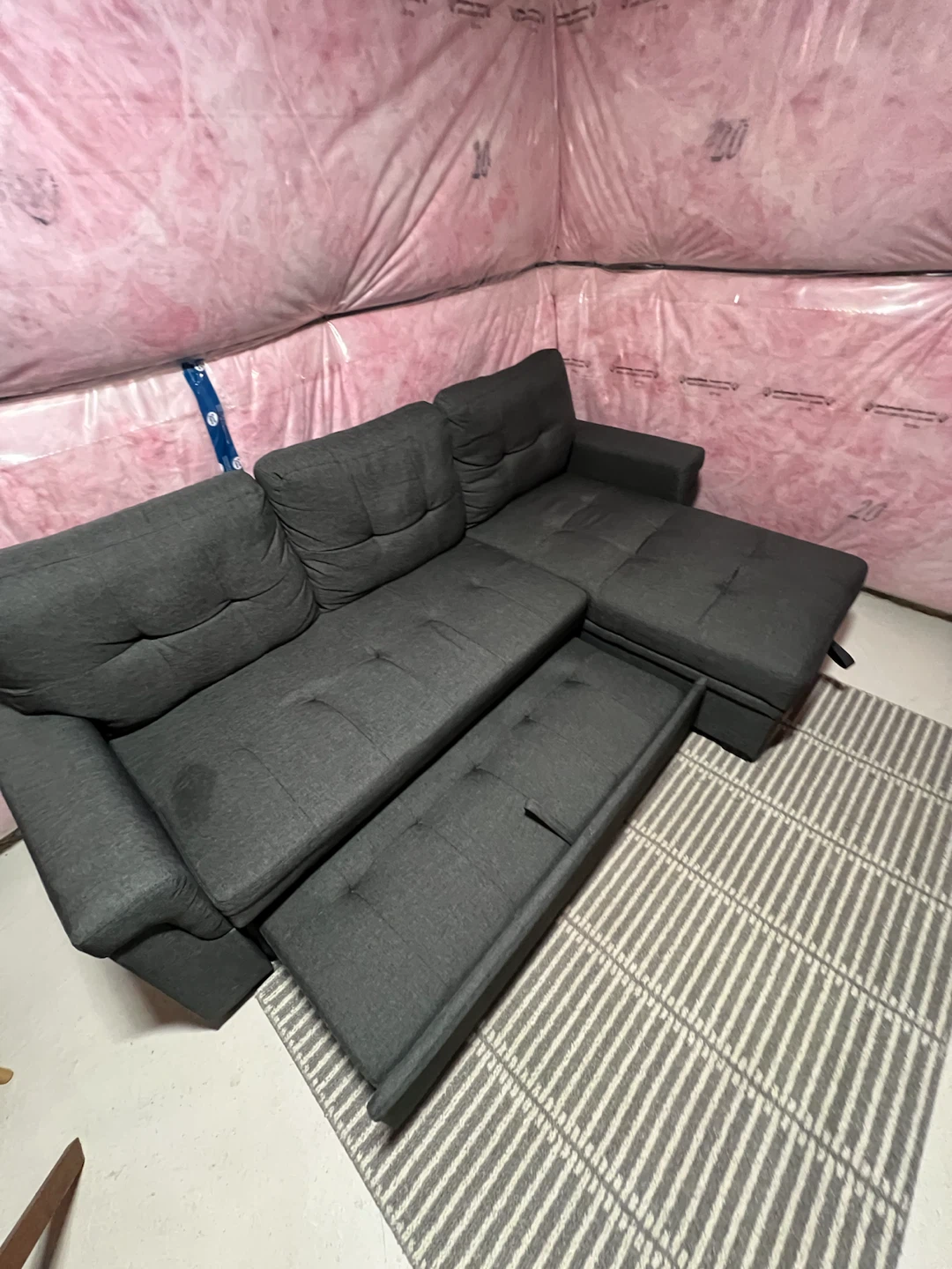 Modern Sleeper Sectional Sofa Bed with Storage - photo 5