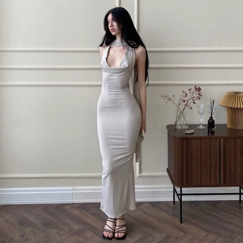 Beige Bodycon Dress - size S