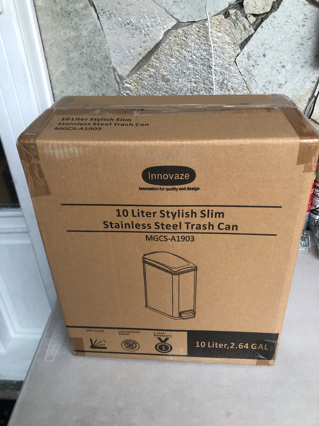 Brand New 10L Stainless Steel Step Trash Can, Soft Close - photo 2