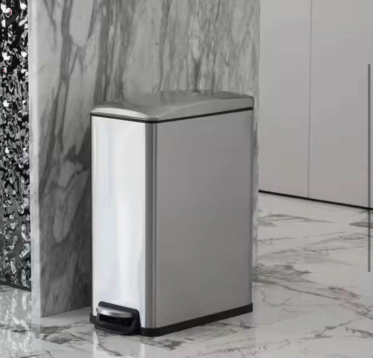 Brand New 10L Stainless Steel Step Trash Can, Soft Close - photo 5