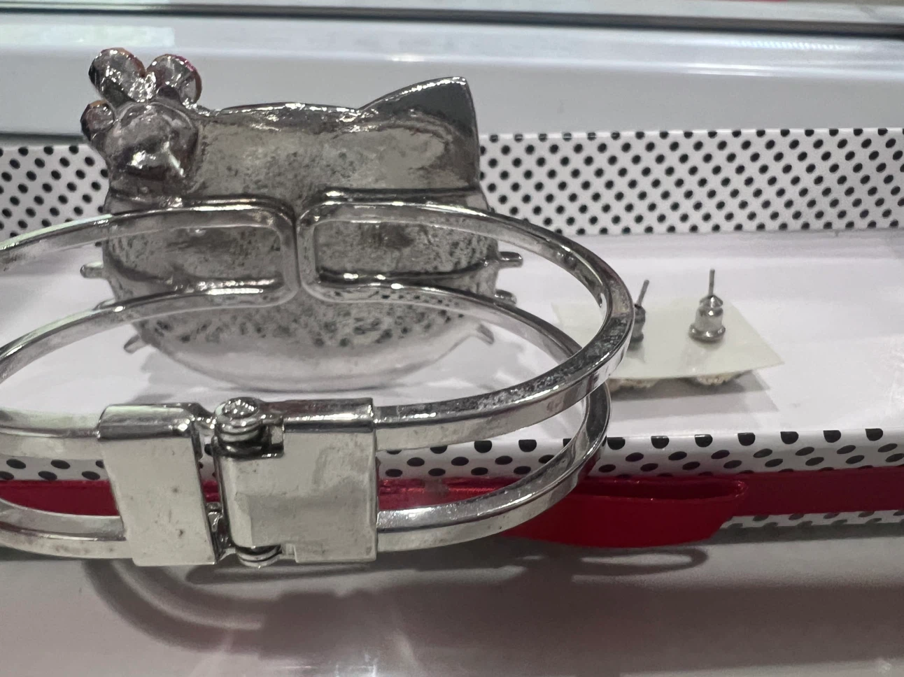 Hello Kitty Rhinestone Bracelet and Earring Set - photo 2