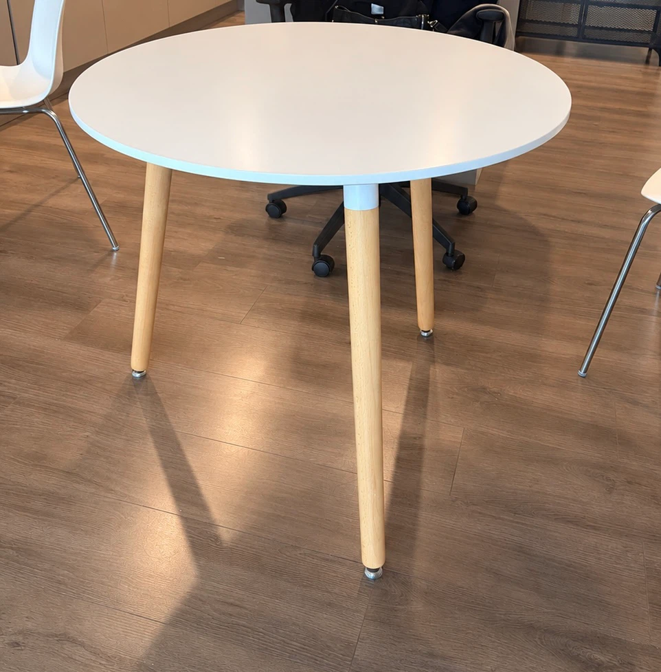 White Round Dining Table