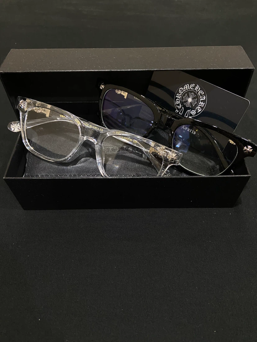 Crome heart glasses