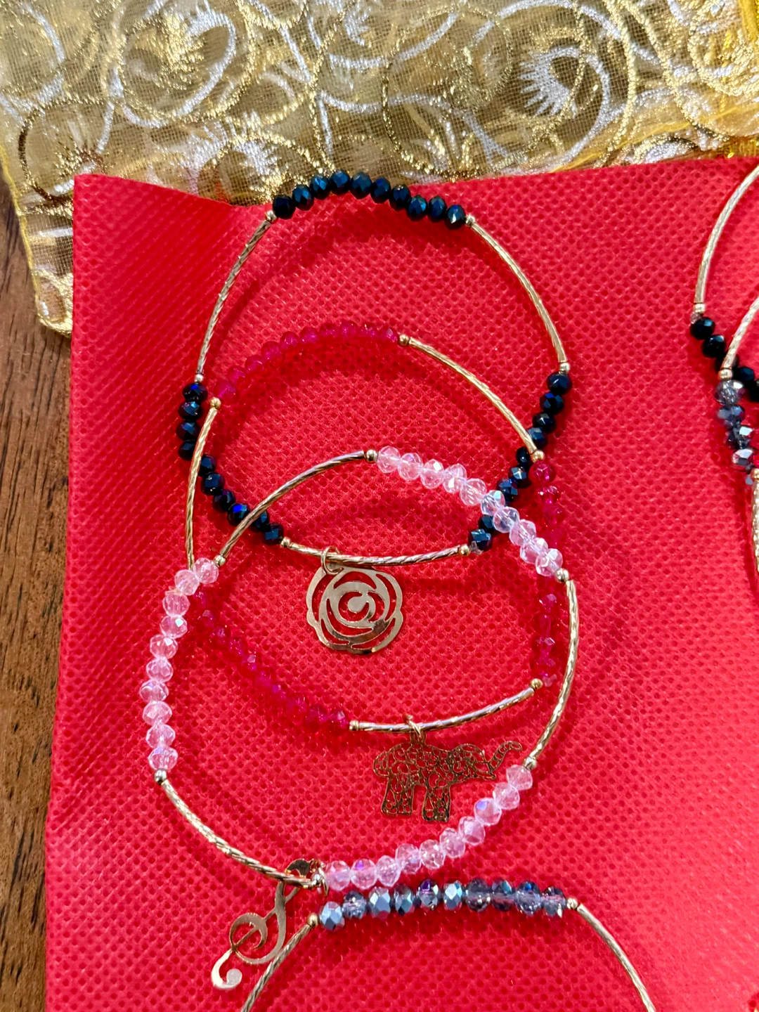 Assorted Crystal Beaded Charm Bracelets - photo 2