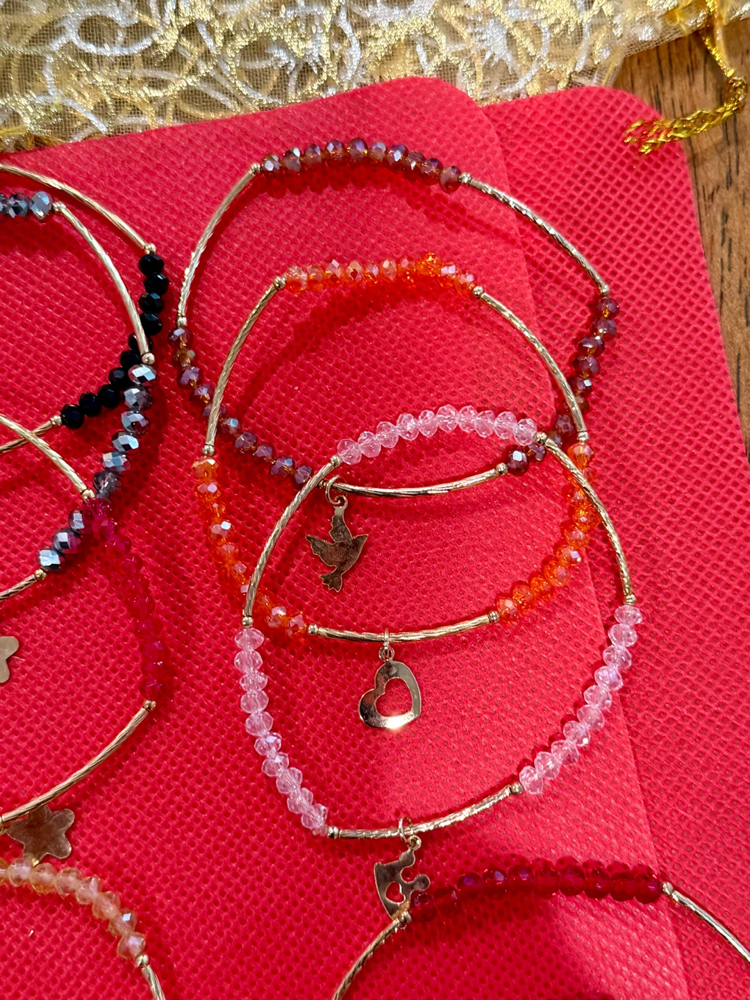 Assorted Crystal Beaded Charm Bracelets - photo 4