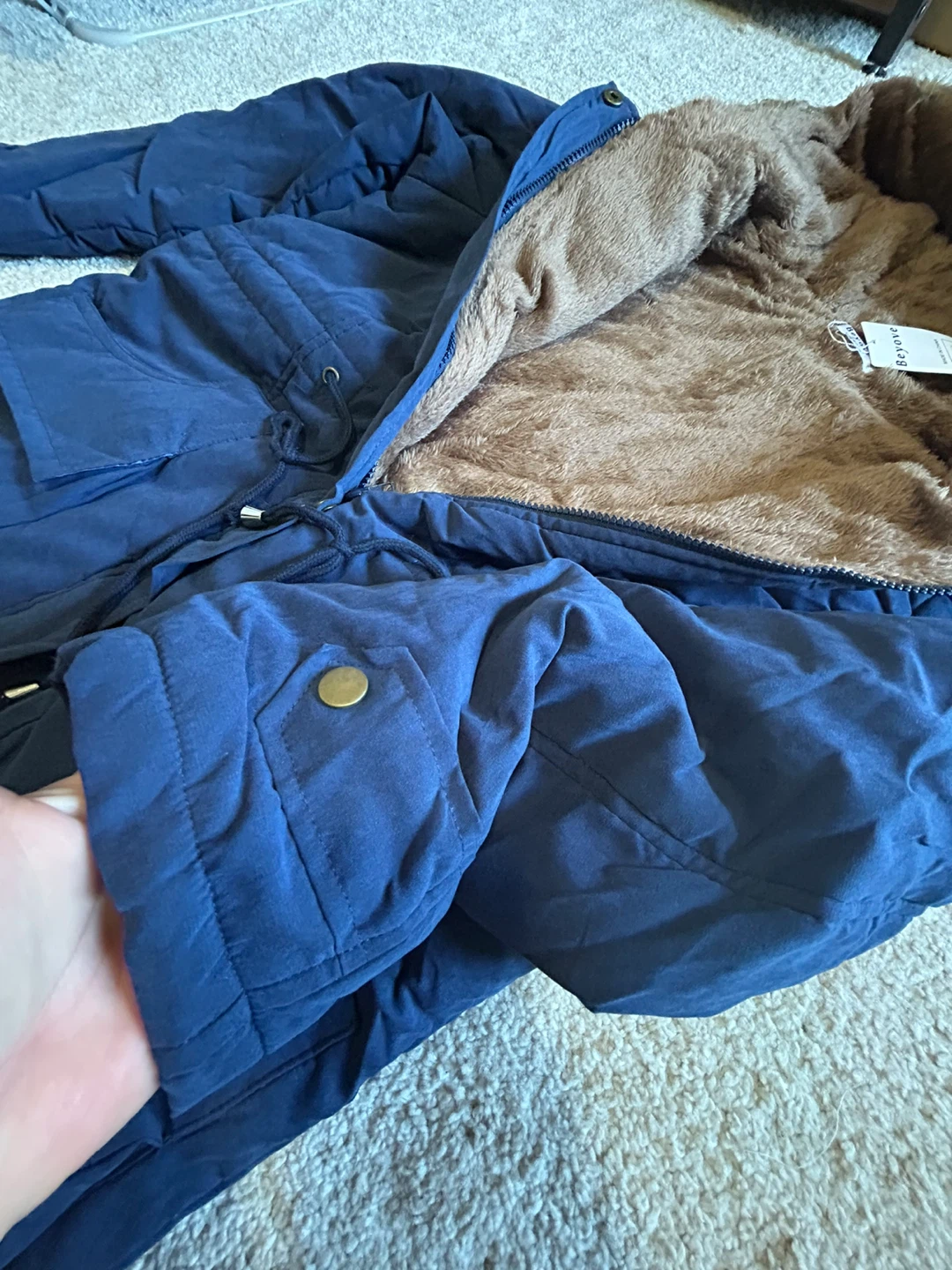 Beyove Women's Blue Winter Parka - photo 4