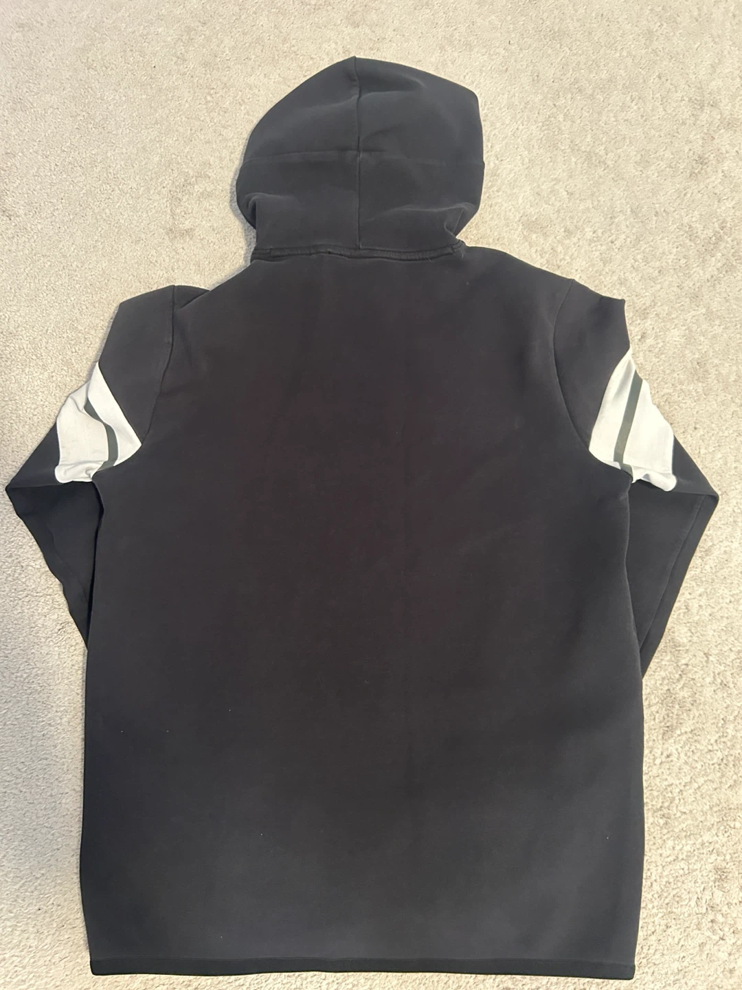 Hugo Boss Hoodie Black Logo Striped Sleeves Pullover - photo 2