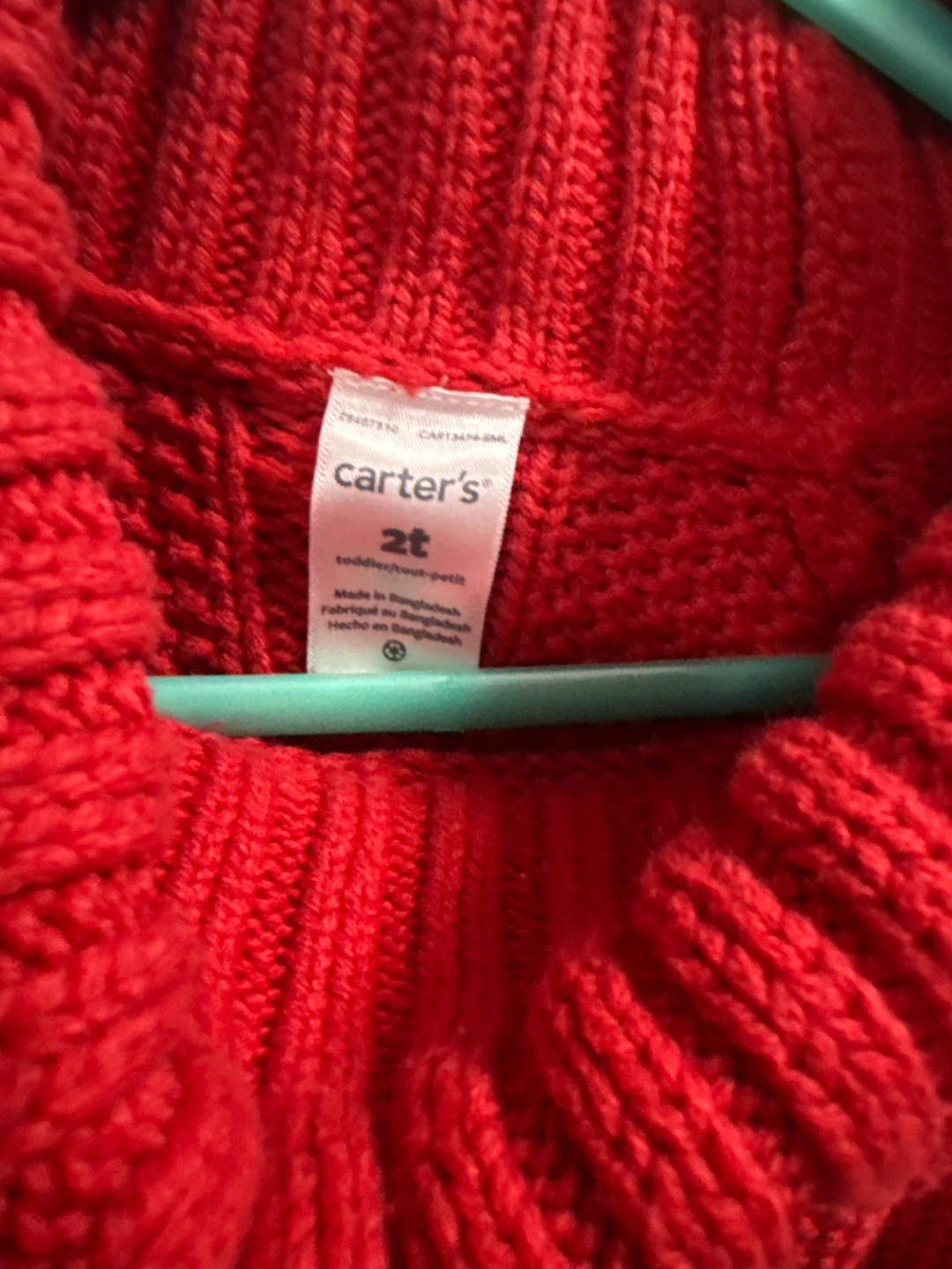 Carter's Red Toddler Knit Poncho - photo 2