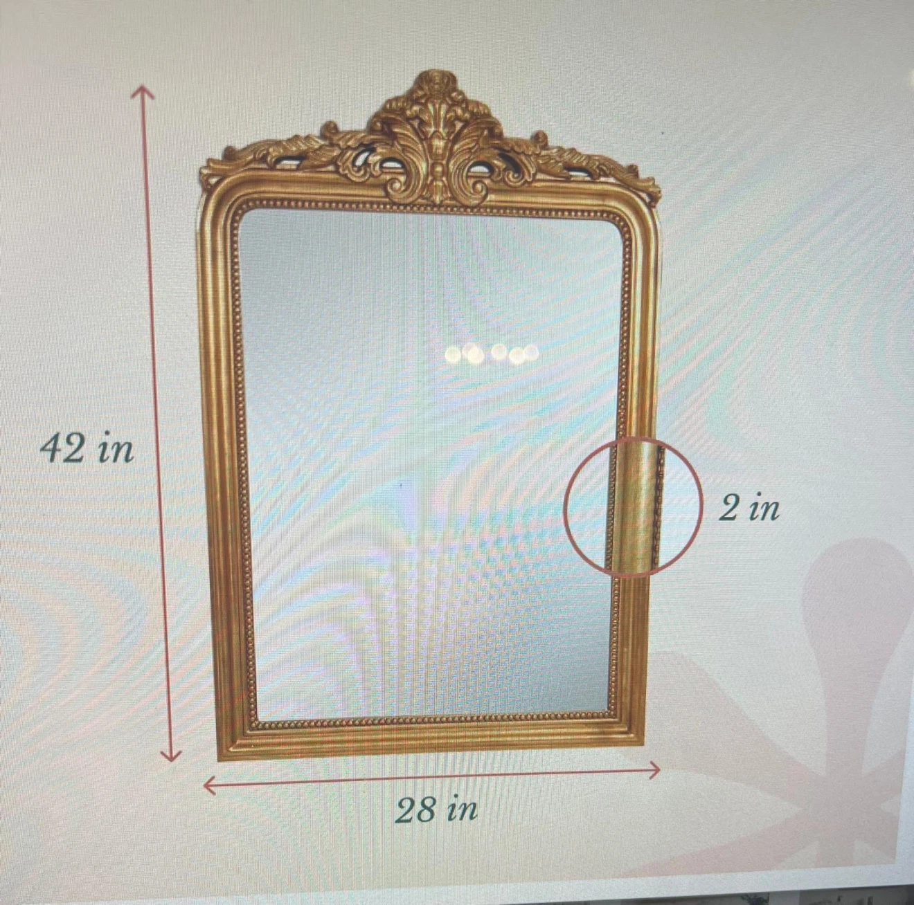 Vintage style gold mirror - photo 4
