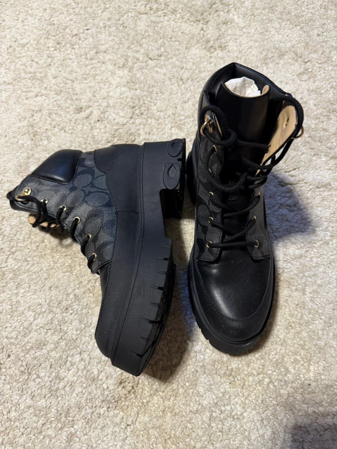 Coach Women's Boots Black Size 6.5