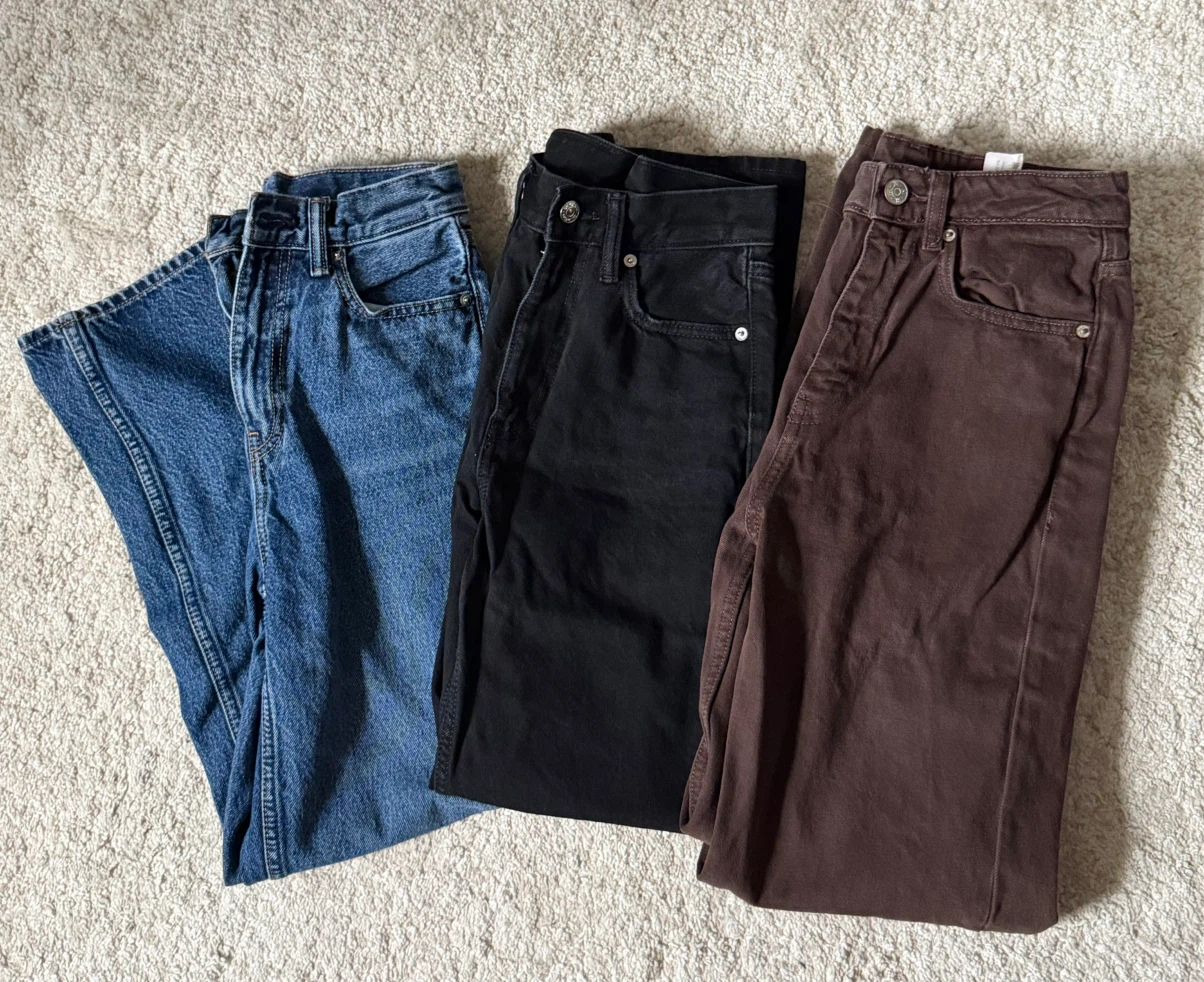 Set of 3 jeans and 1 trouser