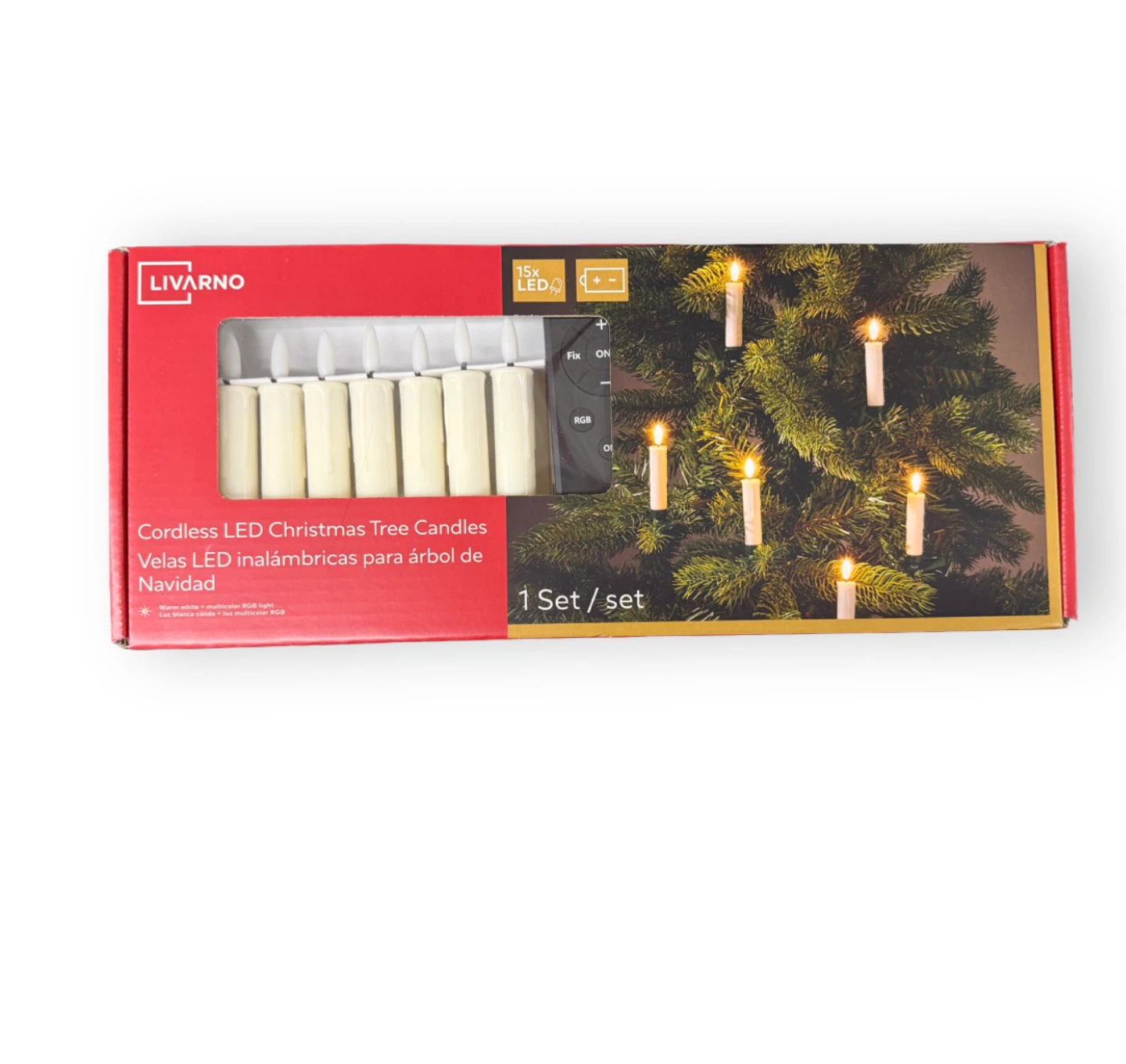 Cordless LED Christmas Tree Candles Set