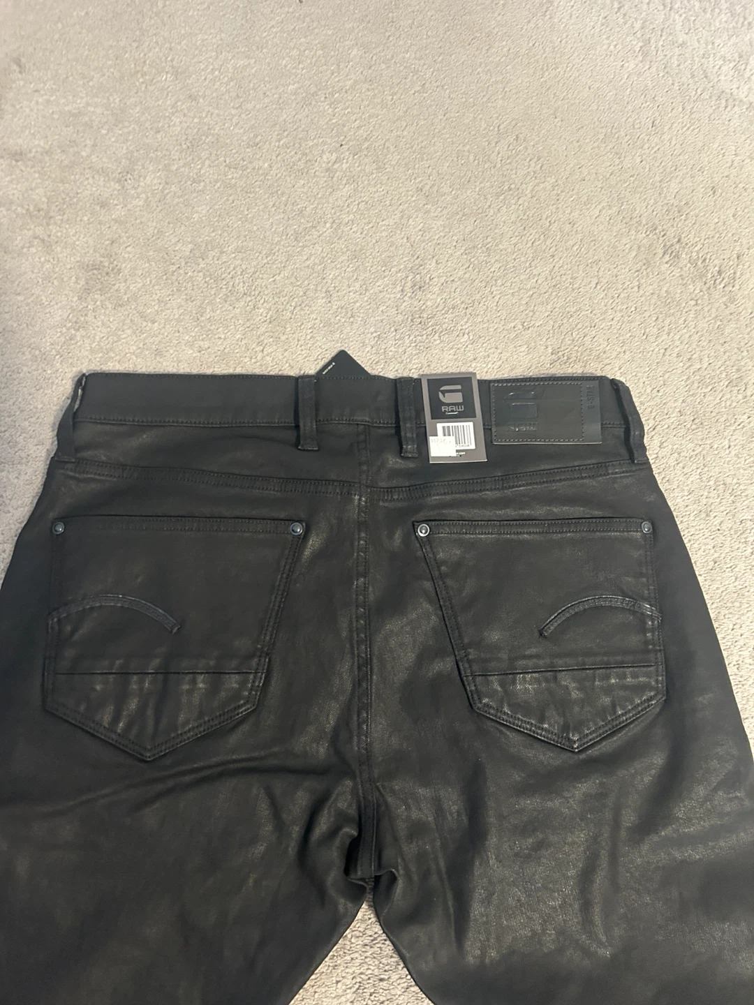 G-Star RAW Revend Skinny Jeans 34x32 Black Coated Stretch NWT - photo 4