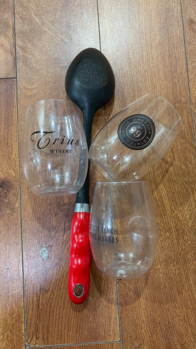Take all for $1….Kitchen Utensil and Stemless Wine Glass Set - photo 2