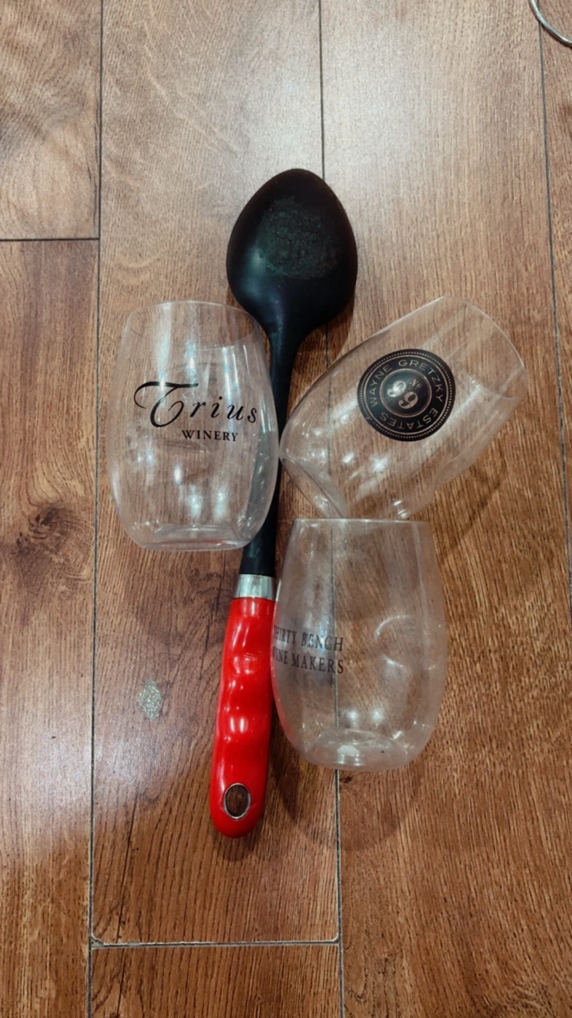 Take all for $1….Kitchen Utensil and Stemless Wine Glass Set - photo 3