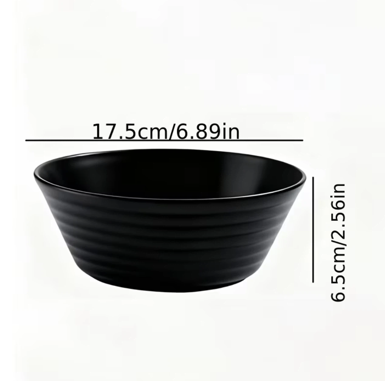 Set of black and white ribbed bowls - photo 2