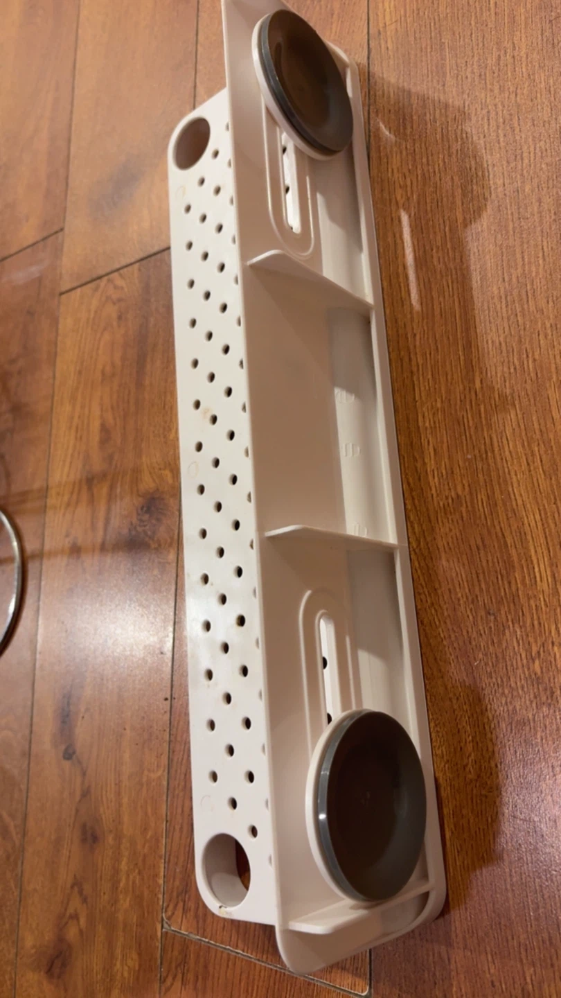 $1….White suction cup shower shelf - photo 3