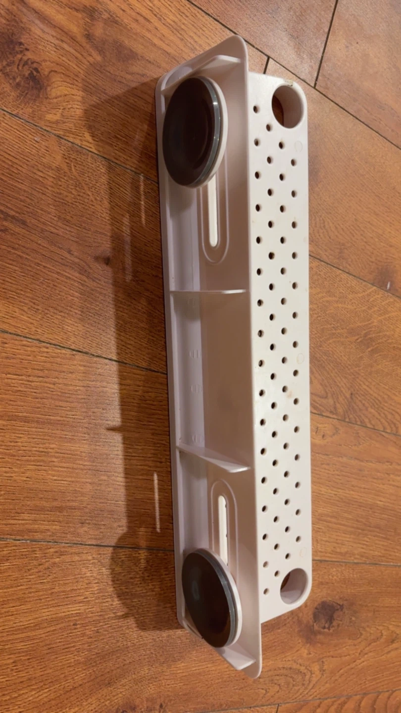 $1….White suction cup shower shelf - photo 4