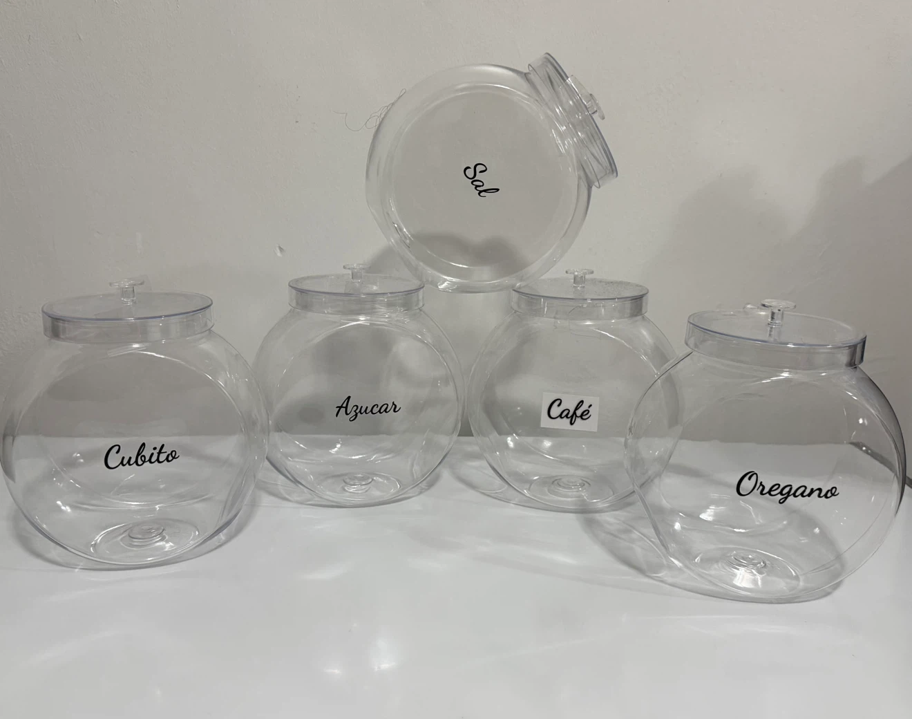 Set of 11 Clear Acrylic Spice Jars - photo 2