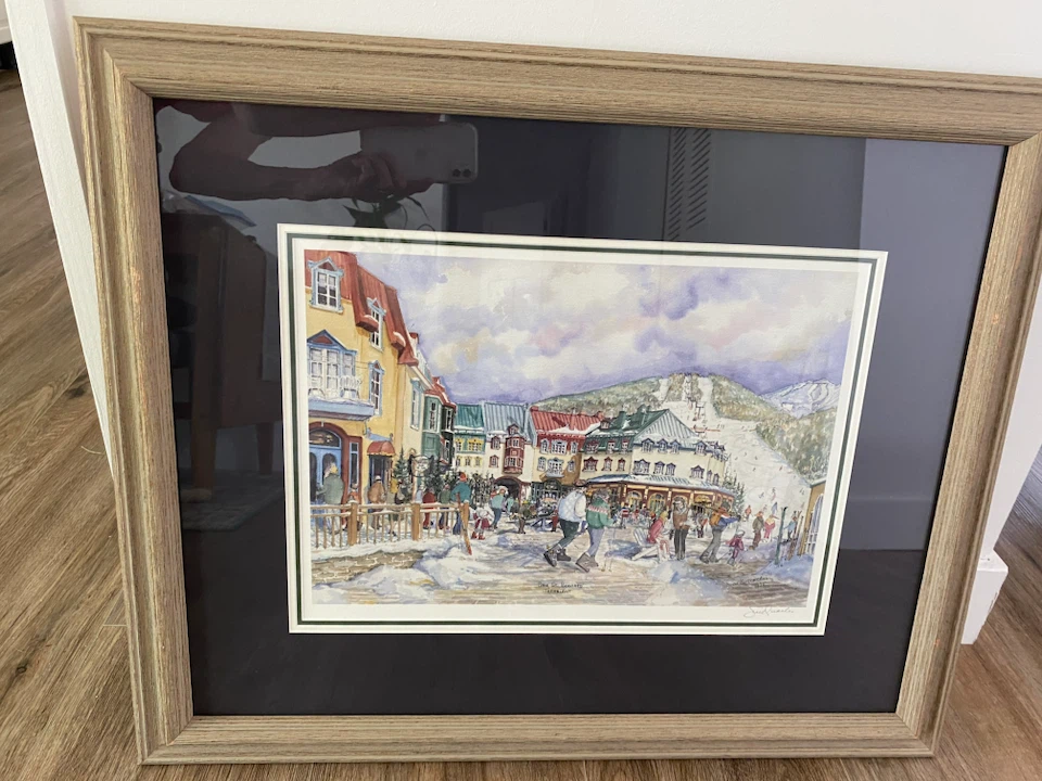Sue Quailes -Place St. Bernard Tremblant Framed Print