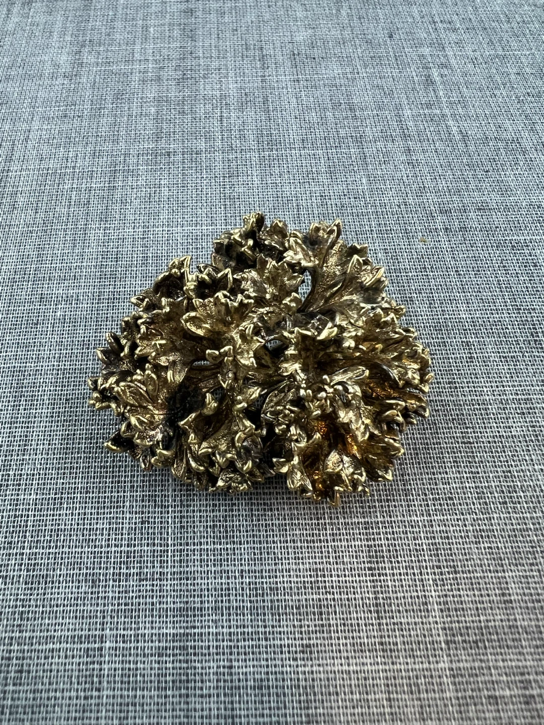 Vintage Flora Danica Denmark Sterling Silver/Vermeil Brooch