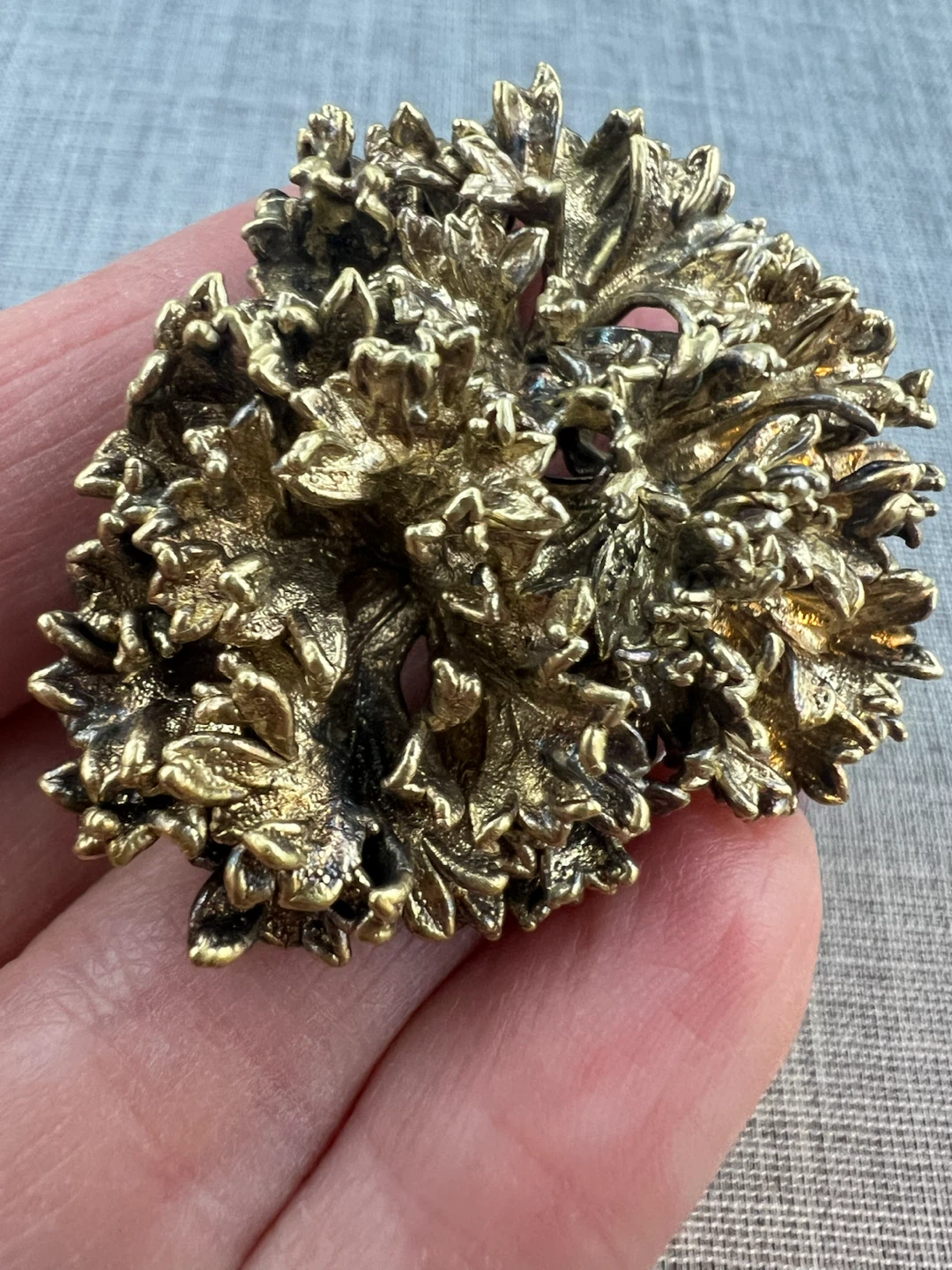 Vintage Flora Danica Denmark Sterling Silver/Vermeil Brooch - photo 4