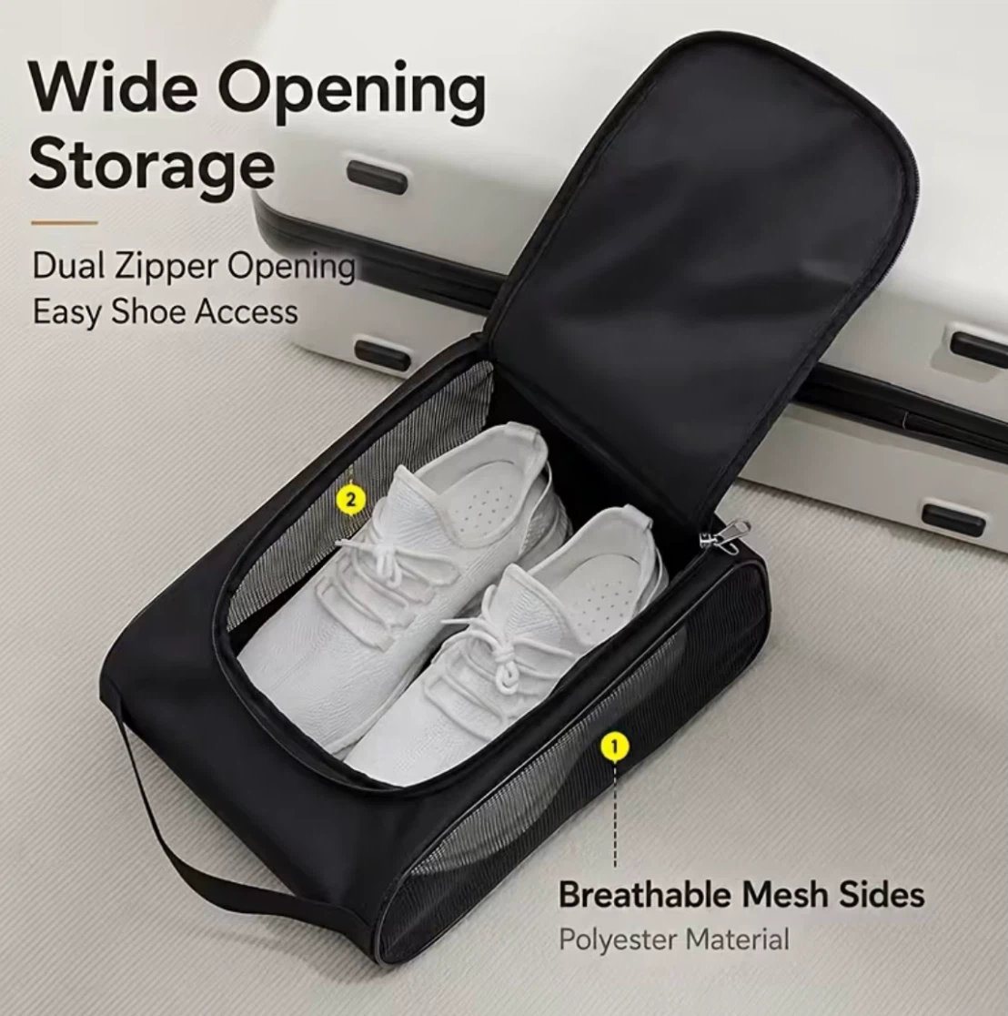 Brand new Black Polyester Shoe Storage Bag sneaker bag sport - photo 2