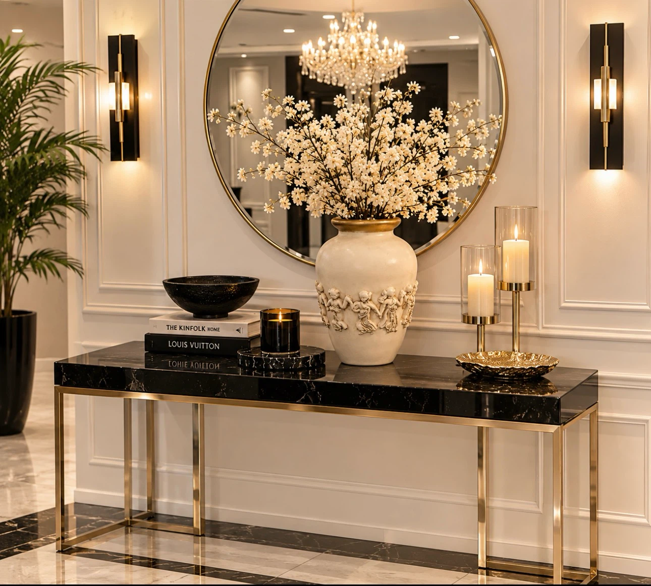 Cream and Gold Decorative Vase - photo 2