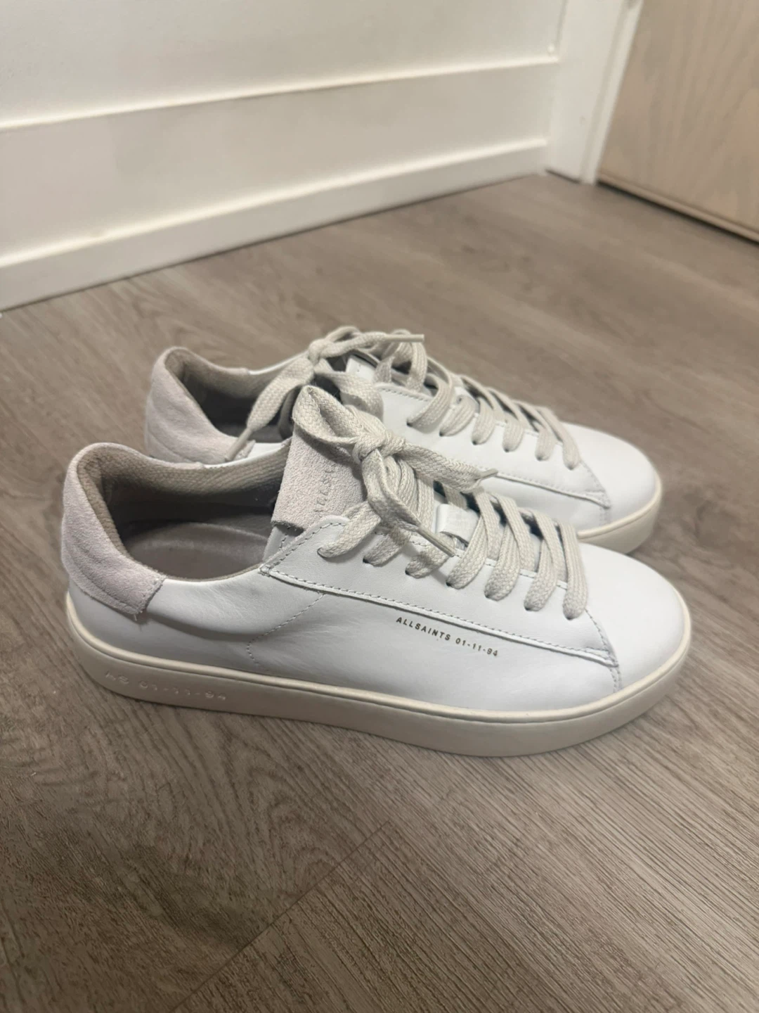 AllSaints white leather sneakers - photo 2