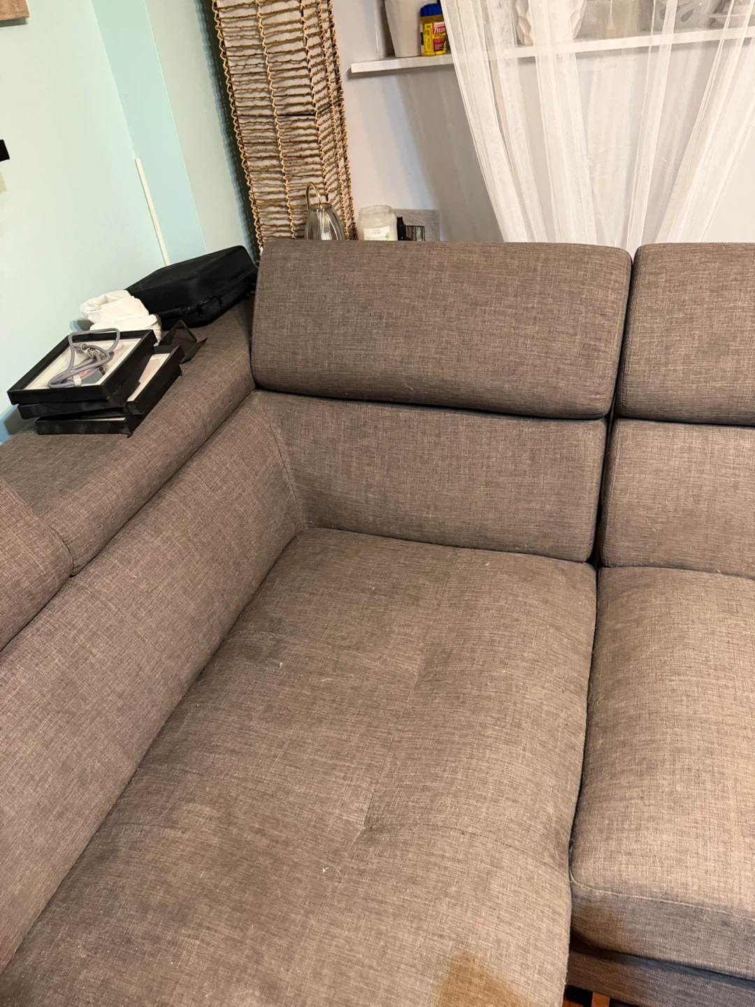 Grey brown Sectional Sofa - photo 3