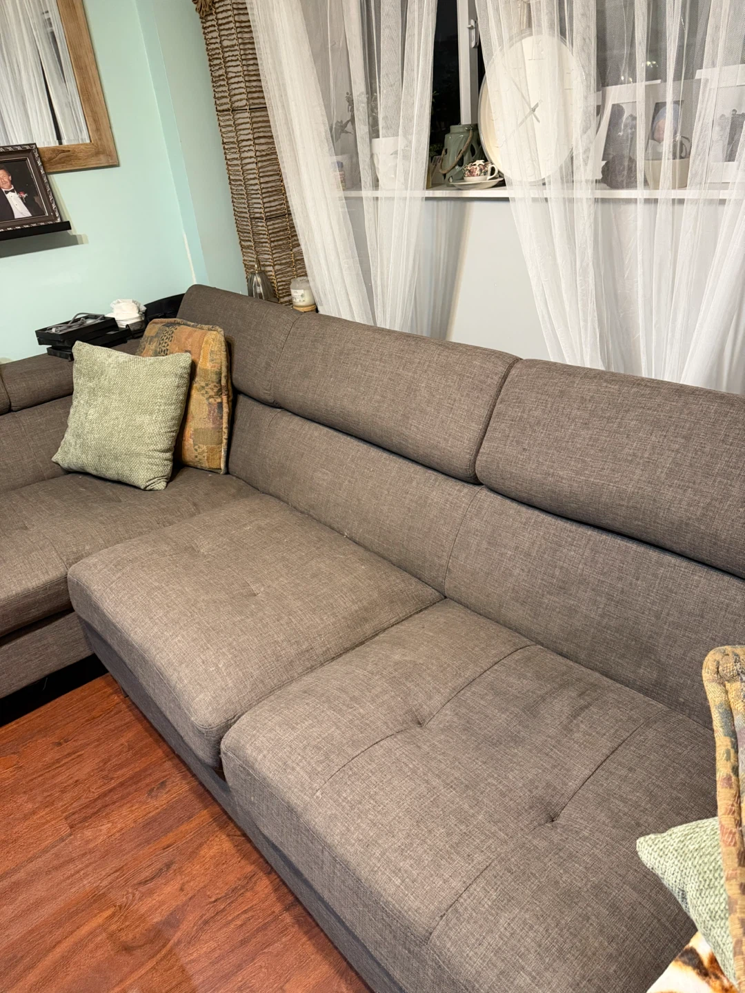 Grey brown Sectional Sofa - photo 4
