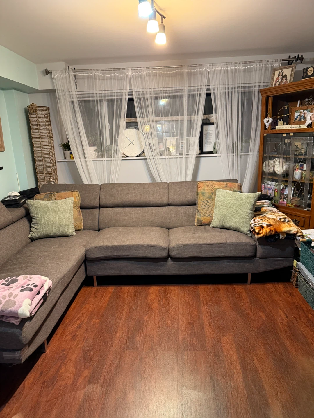 Grey brown Sectional Sofa - photo 5