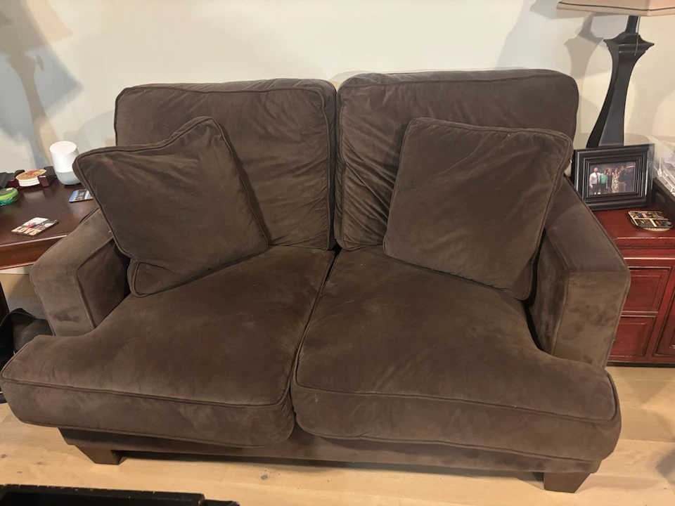 Three Piece Chocolate Brown Sofa Set - photo 2