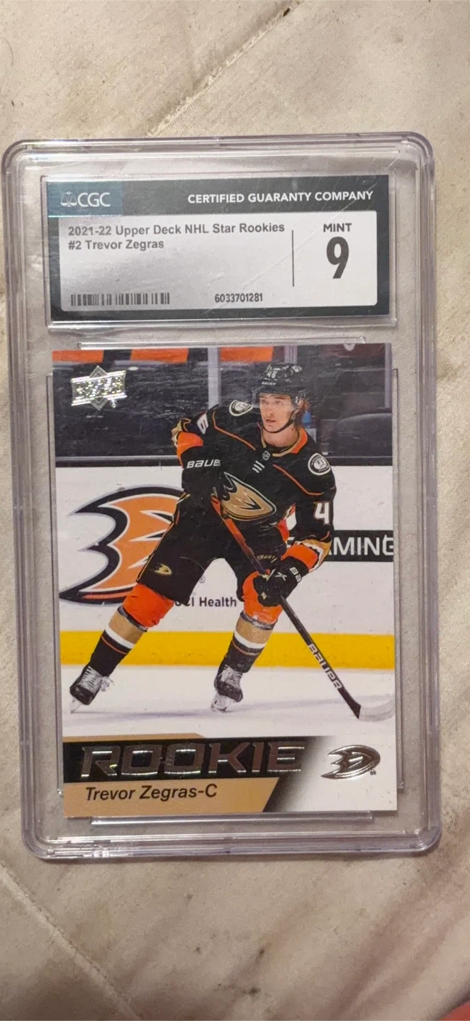 Trevor Zegras 2021-22 Upper Deck Rookie Card CGC 9