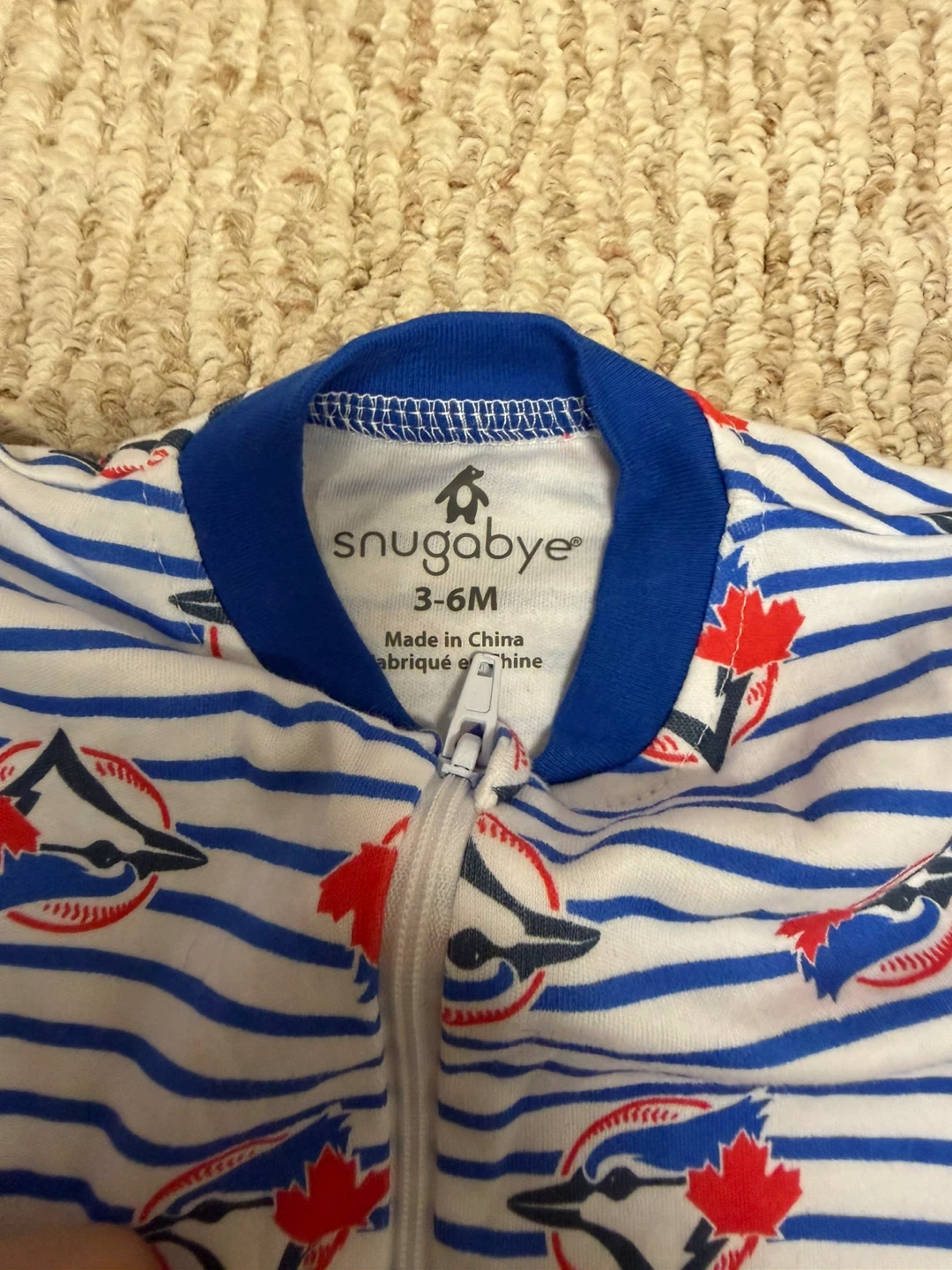 Snugabye Toronto Blue Jays Sleepsuit foostie, 3-6 months - photo 2