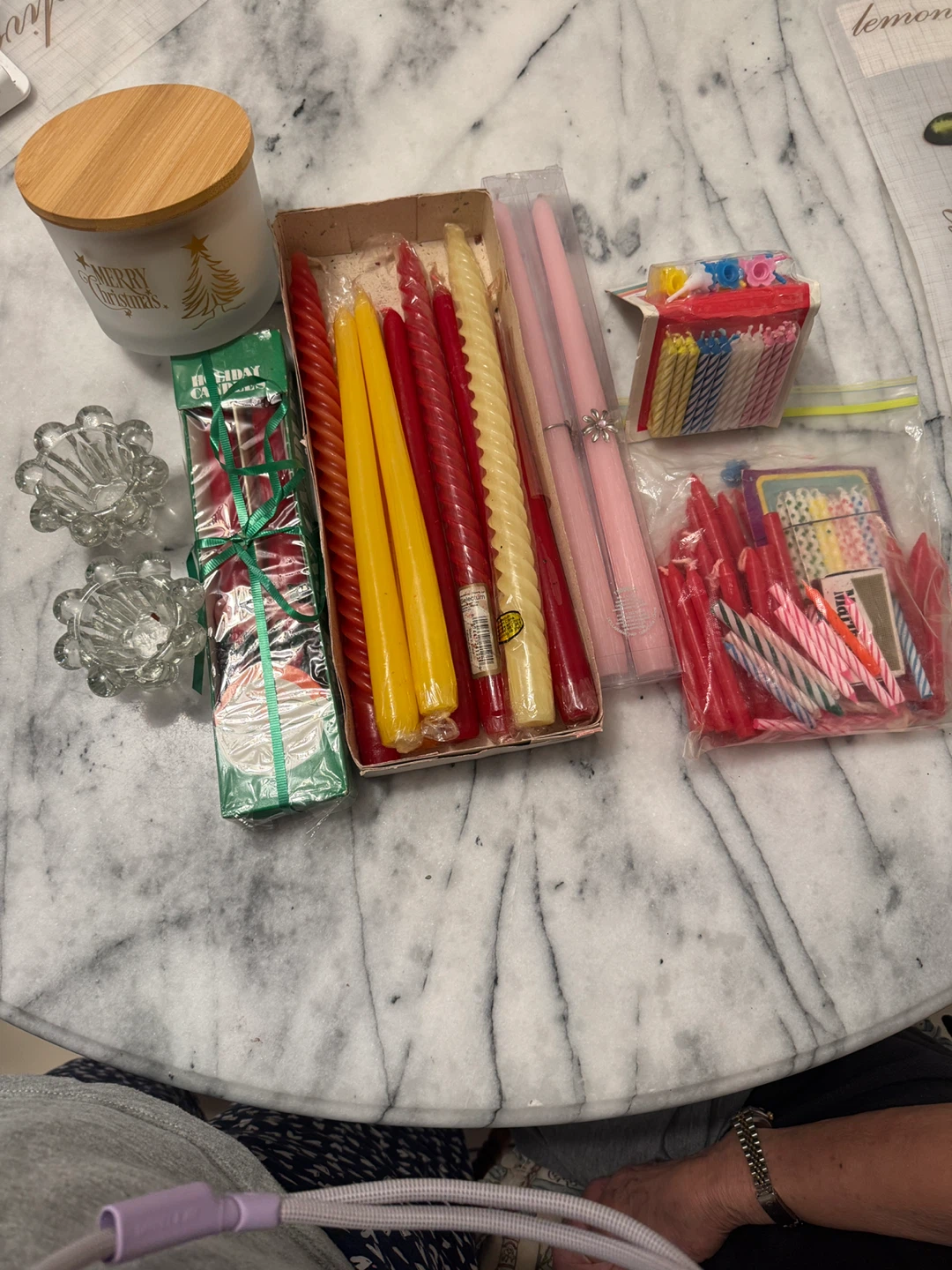 Assorted Decorative and Birthday Candles Collection